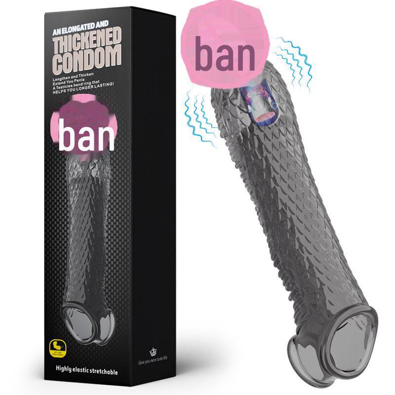 Se Niuniu Jiaolong Silicone Dragon Scale Penis Lock Sperm Sleeve for Men