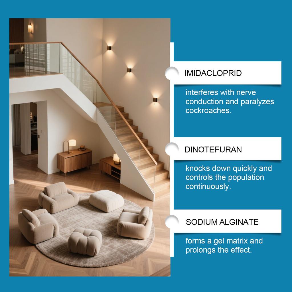 Pommade Cafard, Insecticide Ménager, Et Inodore Pour Usage Domestique, Cuisine, Salle de Bain, Porte, Cour