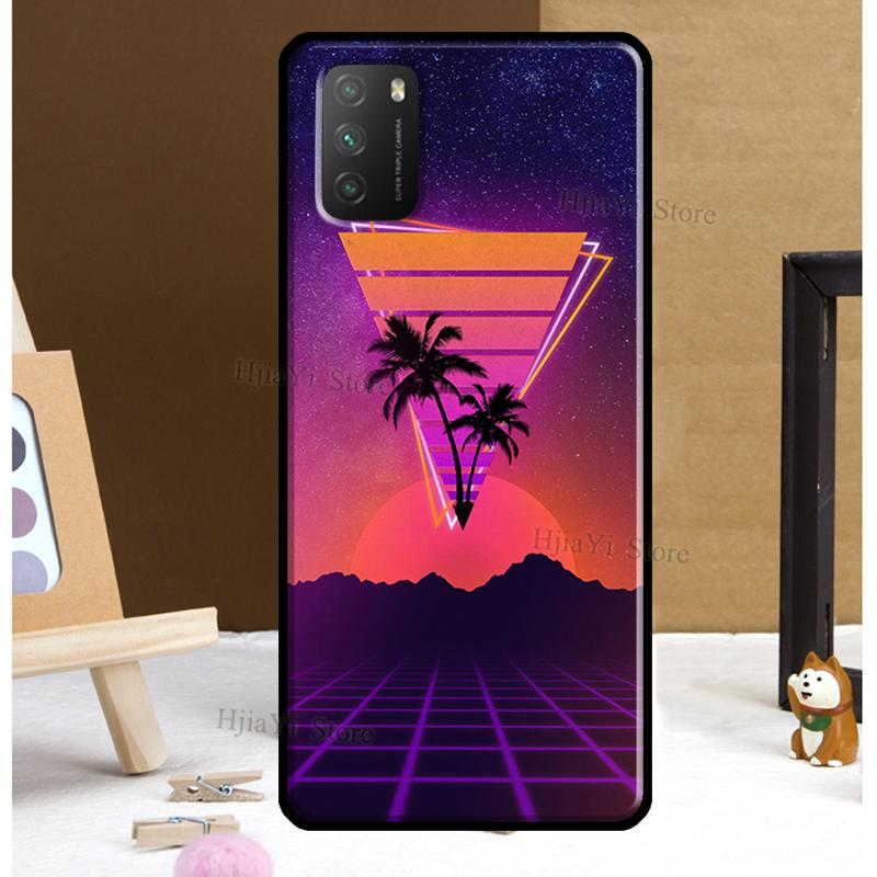 Neon Retrowave 80s vintage art Case For POCO F3 M4 M3 X4 GT X3 Pro Cover For Xiaomi Mi 12 Pro 12X Mi 11 Lite 10T 11T Pro
