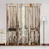 2 Panels Traditional Rustic West Wooden Door Curtains For Living Room Bedroom Privacy Protection Home Decor Window Drapes New