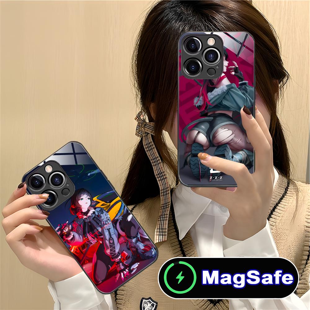 Zenless Zone Zero Jane Doe Phone Case for iPhone 17 16 15 14 13 12 11 Air Pro Max Plus Mini MagSafe Glass Colorful Cover Pretty