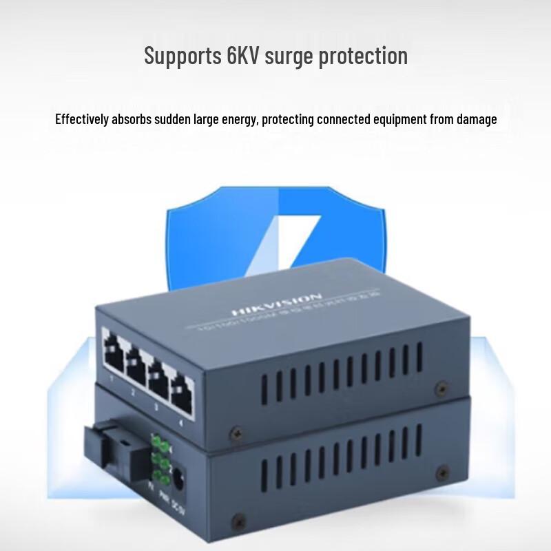 Hikvision Gigabit Single-Mode Single-Fiber Optical Transceiver CN plug (adapter included)