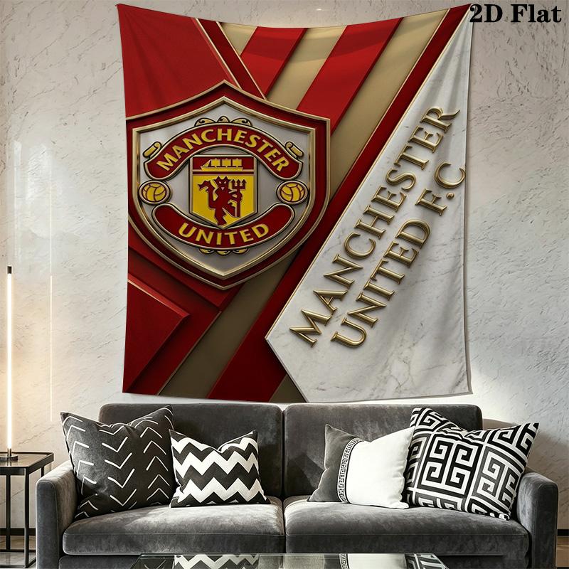 Manchester Crest Wallpaper Threepiece Set 1 Duvet Cover 2 Pillowcase Without Core Duvet Cover And Pillowcase Bedding Set
