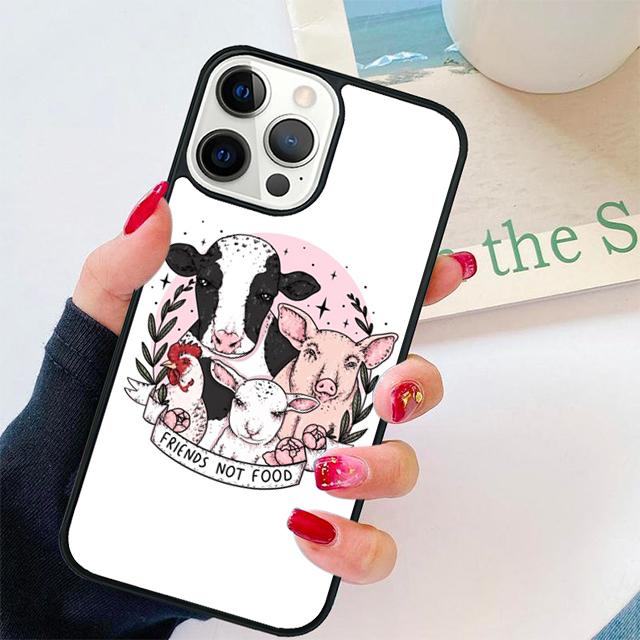 Vegan Pattern Coque Shell For iPhone 17 Air 15 16 14 13 12 Pro Max 11 Pro Max Plus Phone Case Cover