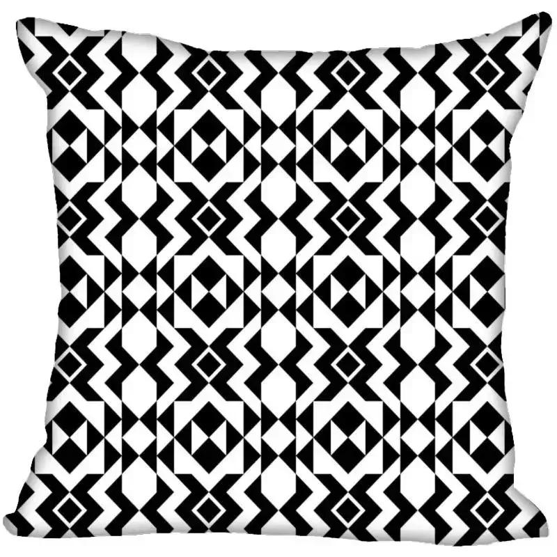 Black And White Pattern Throw Pillow Cover With Short Plush Print For Living Room Sofa Decoration Cushion Cover Pillow Covers