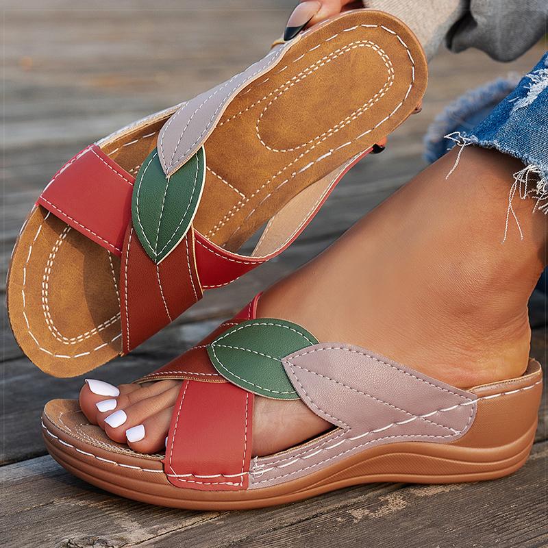 

Women s Sandals Comfortable Wedges Heels Sandals Summer Shoes Woman Heeled Slippers Women Summer Footwear Chaussures Femme 38