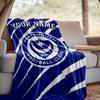 Custom Name Portsmouth Football Club Throw Blanket - Perfect for Couch, Bed, Office, and outdoor Travel - Ideal Gift for Christmas & Holidays