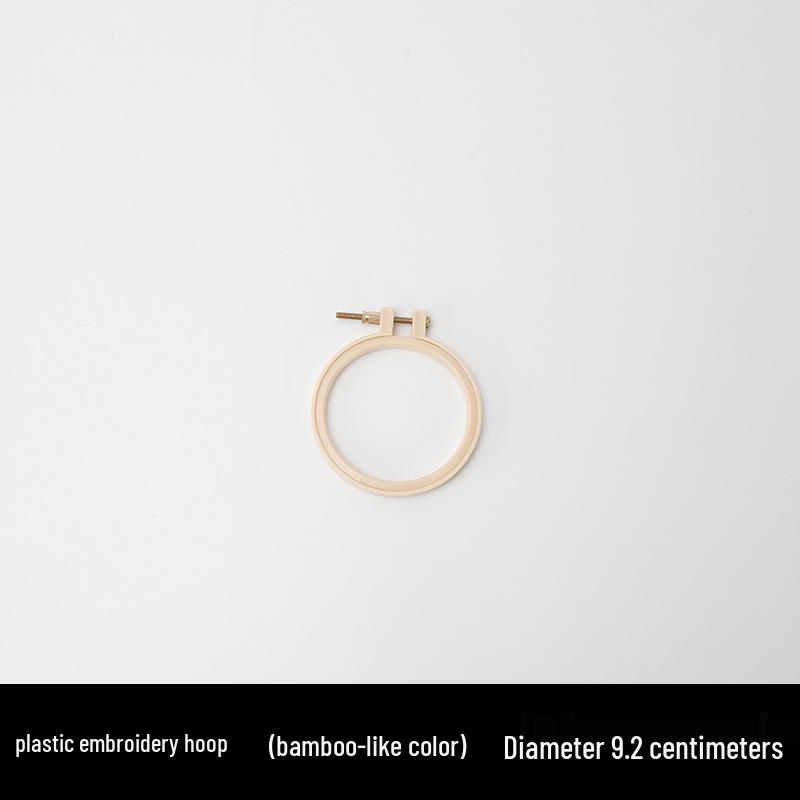 Bamboo-Style Plastic Embroidery Hoop: Handmade DIY Round Frame & Stand