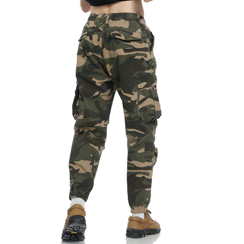 Pánské maskáčové cargo kalhoty, podzimní vícekapsové pracovní kalhoty, outdoorové kalhoty, ležérní bavlněné kalhoty pro volný čas