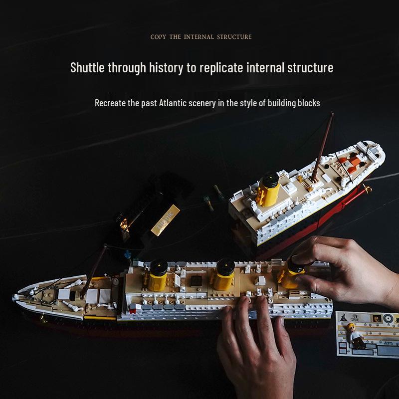 Xiao Luban Titanic Cruise Ship Model Building Blocks - Children's Educational Assembly Toy