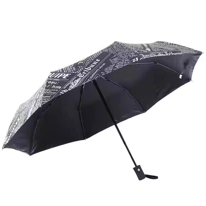Three-Fold Dual-Use UV Protection Umbrella with Automatic Open/Close for Sunny and Rainy Days