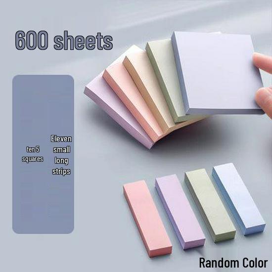 Morandi Colored Sticky Notes: Strong Adhesion, Pure Color, Large Size Student Memo Strips