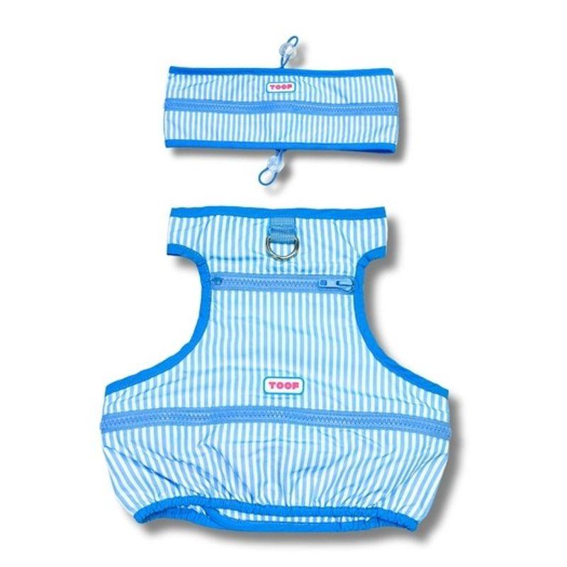 TOOF STRIPE ICY COOL BLUE VEST