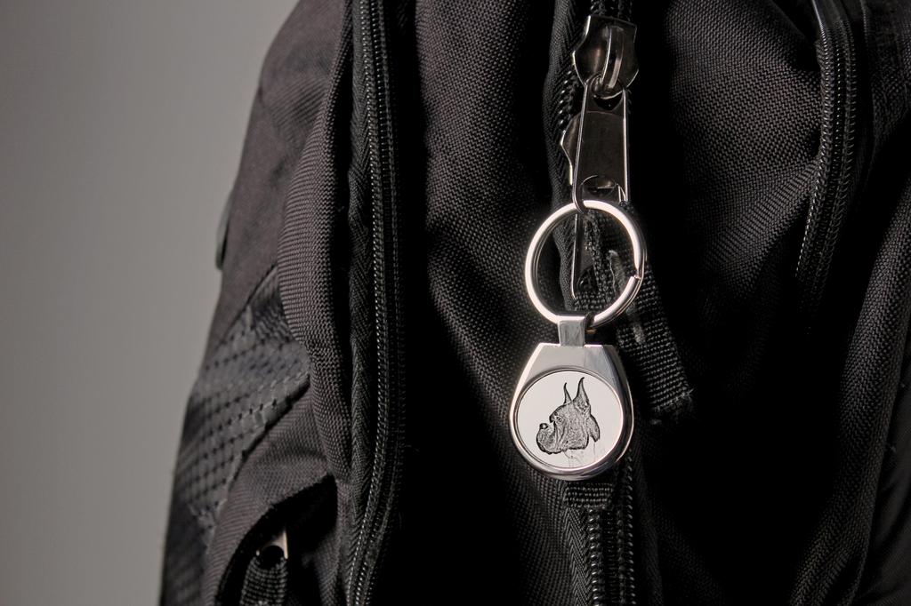 Boxer, German Boxer I - nøkkelring med hund, nøkkelring med trykk, personlig anheng fra Art-Dog-merket