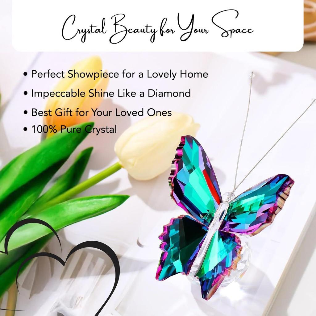 Ekhasa Nostrae Crystal Butterfly Show Pieces for Home Decor Living Room Decorative Items |