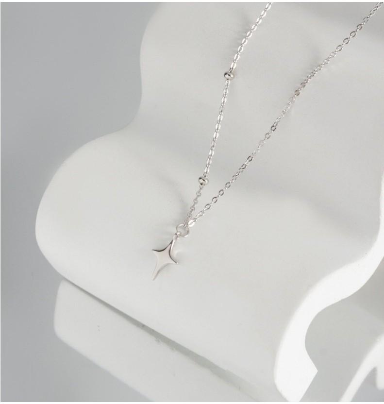 Elegant Minimalist Silver Alloy Star Charm Necklace For Women Ideal For Casual Outfits