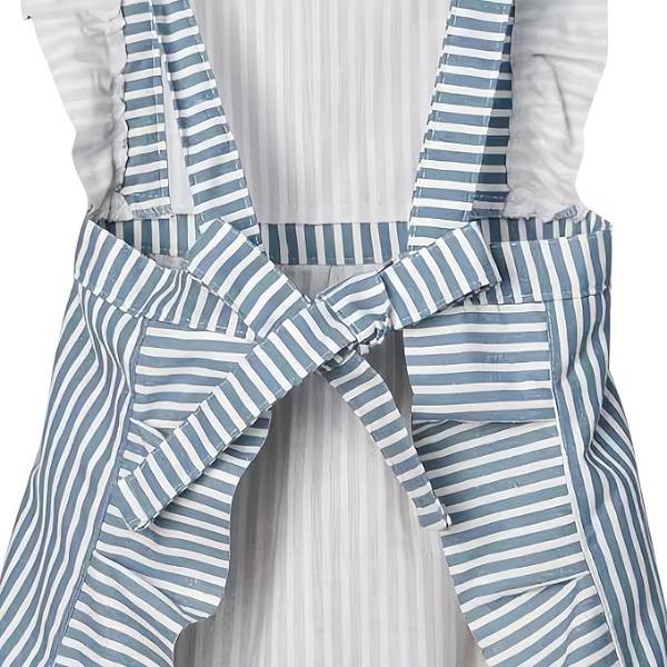 Ladies Girls Apron Kitchen - 2PC Cooking Aprons with Lace Pocket Cords Oil Resistant Stain Resistant Cotton Linen Coral Fleece for Cooking Baking BBQ