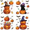 1PACK Halloween pumpkin glass sticker, exquisite holiday party decoration arrangement candy pumpkin lamp black cat window sticker