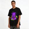 Lila Reicher Bär Druck Streetwear Unisex Locker Lässiges T-Shirt Reines Baumwoll-T-Shirt