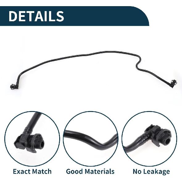 Radiator Hose for Land Rover Discovery 2017-2020 for Land Rover Range Rover Good Sealing No.LR077702/LR081659/LR034648 Upper Vent Reservoir Hose