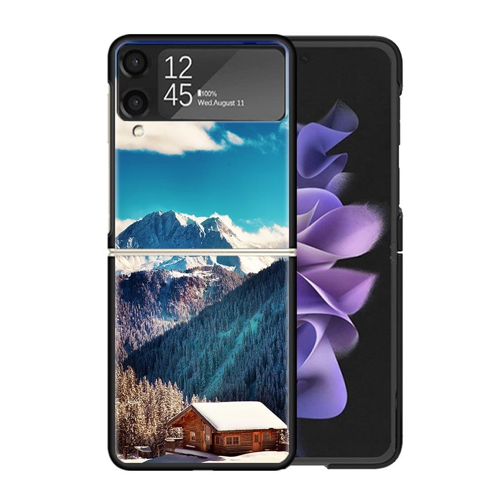 Mountain Peak Forest Cases For Samsung Galaxy Z Flip 4 5 6 7 3 Z Flip7 Flip6 Flip4 Flip5 Flip3 5G Hard Shockproof Fundas Cover G