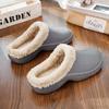 Fashion Slides for Men Winter Indoor Round Toe Cotton Footwear Lightweight Flexible Plus Velvet Comfortable Wear-Resistant Breathable