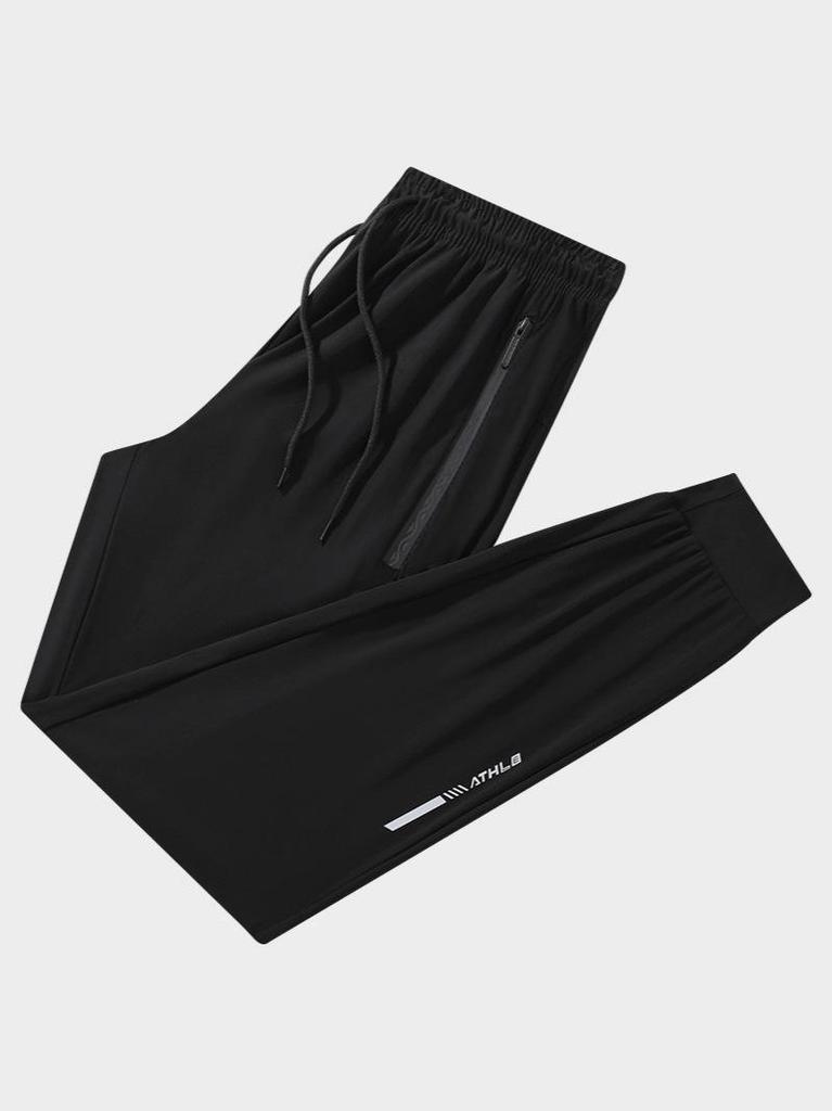 Summer Ice Silk Quick-Dry Plus Size Joggers - High Stretch, Silky Cool, Trendy Straight Leg Sports Pants