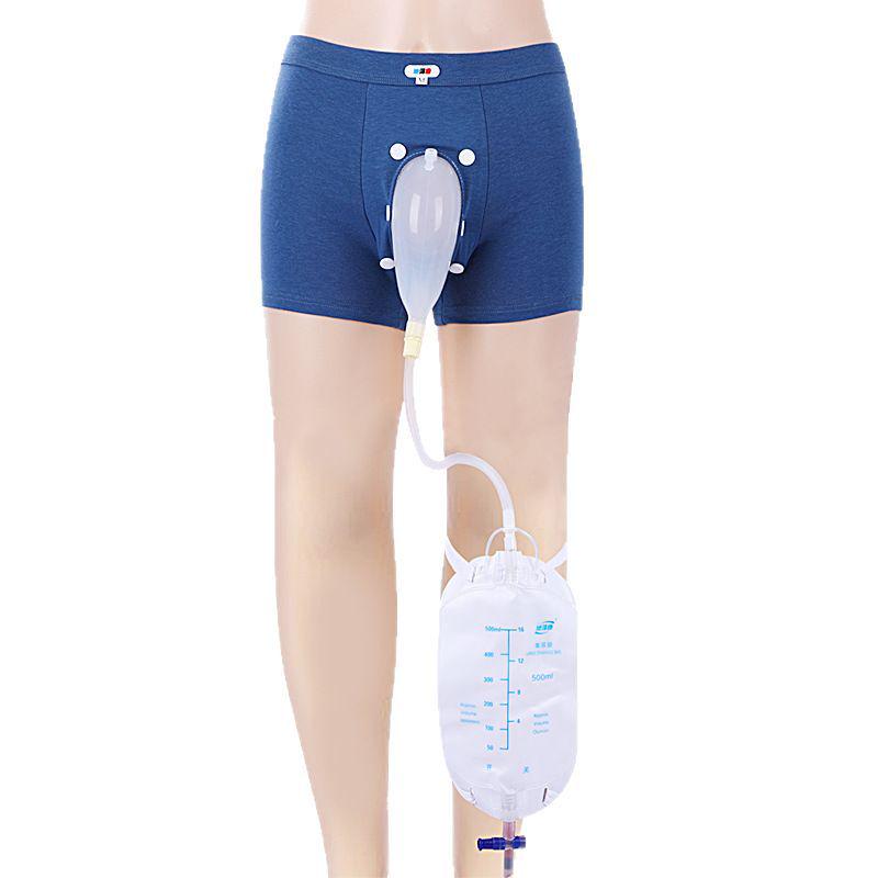 Men's Silicone Detachable Urine Collection Underwear Catheter for Elderly Care