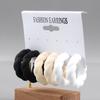 Korean 3 Pair/Set Acrylic Twisted Circle Hoop Earrings Dopamine Color Screw Thread C-Shaped Drop Earring for Women Jewelry Sets