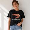 Nuova Scoliosi What The Meme T-shirt alla Moda T-shirt Casual T-shirt Estive a Maniche Corte Streetwear T-shirt Unisex