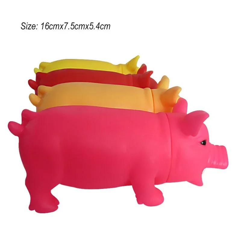 Pet Dog Cat Chewing Toys Cleaning Teeth Pig Squeak Cute Rubber Pet Dog Puppy Playing Pig Toy Squeaker Squeaky With Sound New