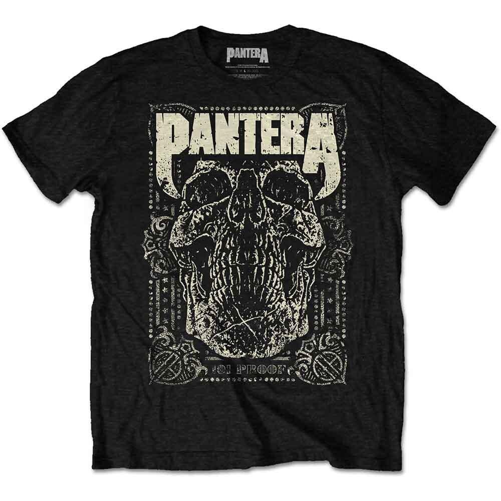Pantera Men s 101 Proof Skull Short Sleeve T-Shirt, Black, Small 3XL