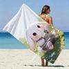 Cartoon Carrot Bunny Beach Towel Patterned Sunscreen And Windproof Suitable For Swimming Pool Camping Travel Blanket