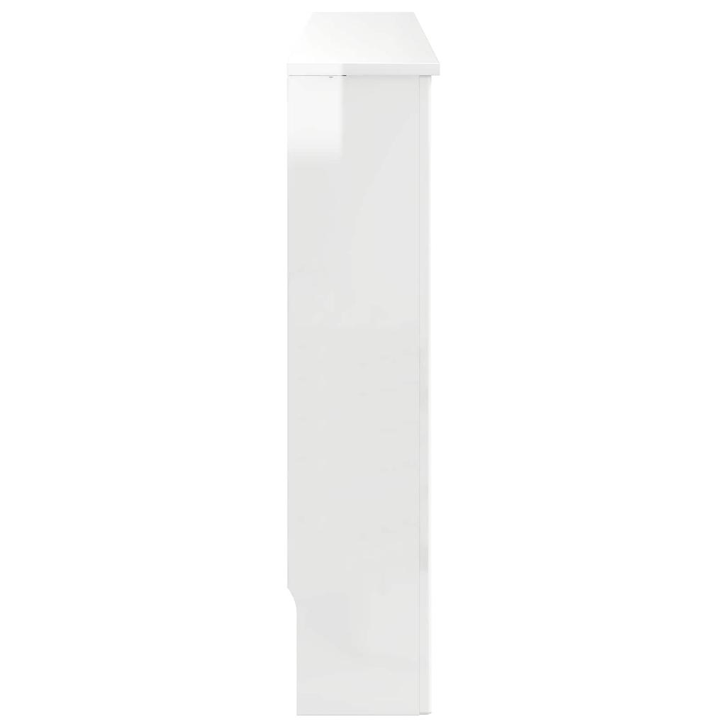 Radiator Cover Glossy White 112 x 19 x 81.5 cm