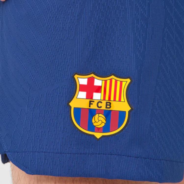 Nike Barcelona 23/24 Season Home Player Edition Logo Print Solid Color Elastic Shorts Men Shorts Blue DX2627-455