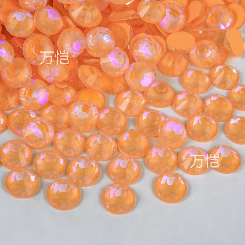 Nail Art Luminous Flat Bottom Diamond Glass Crystal Fluorescent Diamond Diy Rhinestone Nail Jewelry Accessories