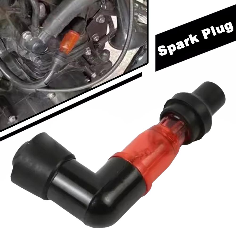 Motorcycle Ignition Spark Plug Cap Universal Flash Spark Plug High Pressure Cap Elbow Shaped Motorcycle Modification Accessories