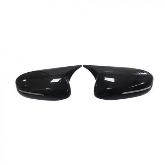 Gloss Black OX Horn Door Side Mirror Cover Guard Cap Fits Kia Optima K5 2011-15