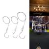 Adjustable Automatic Wire Rope Spring Hook Clothesline Picture Hanging Suspension Code Cable With Curved Hook