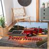 Peterbilt Heavy Trucks Customizable Name Floor Rug Office Rug Perfect for Entryway Study Room Game Room Playrooms Antislip Carpet Anime Office Decor