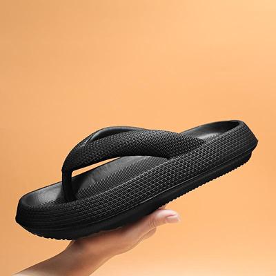 Men's Summer Thick-Soled Non-Slip Flip-Flops: Home Bathing and Outdoor Sandals with Unique Comfort.