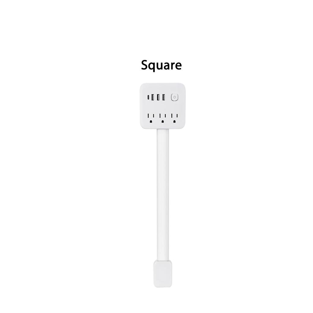 3 Style Retractable Sockets in Various Shapes US Plug Power Strip with AC Outlets USB Port(USB-A/C),Adjustable Electrical Outlet Extender Stick,Multi