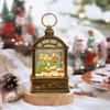 Christmas Snow Globe Lantern Handcraft Art Supplies Lighted Water Lantern for Xmas Window Cupboard Countertop Table Centerpiece