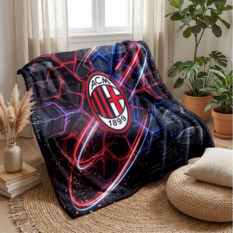 AC Milan Theme blanket Soft Flannel Blanket Plush Throw Blanket Cozy Sofa Bed Blanket for Home Decor