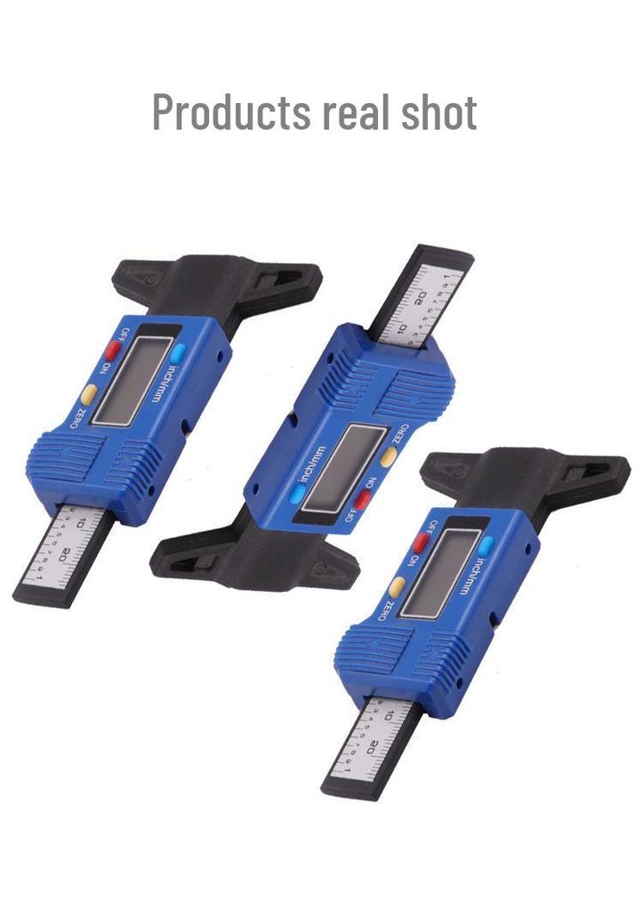 Digital Tire Tread Depth Gauge 0-25mm with Metal Needle & Vernier Caliper