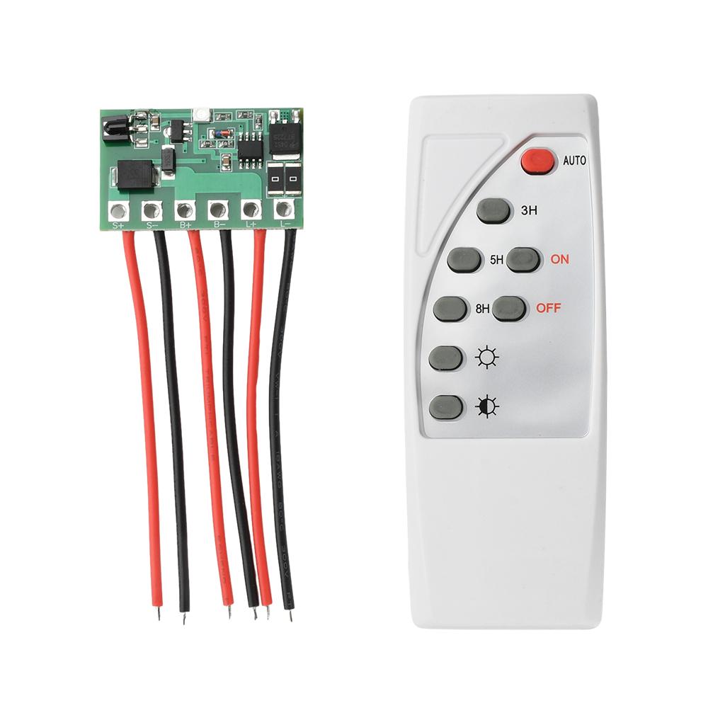 Solar Street Light Circuit Board Solar Light Driver Control Board With Remote Control Long Light Timer 6.4V 7.4V 11.1V 12V
