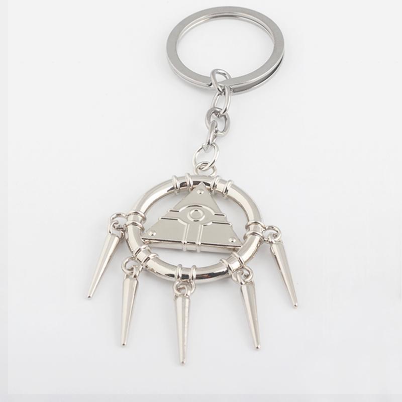 Anime Yu-Gi-Oh Keychain Necklace Yugi Muto Millenium Puzzle Millennium Wheel Wisdom Pendant for Women Men Car Necklace Jewelry
