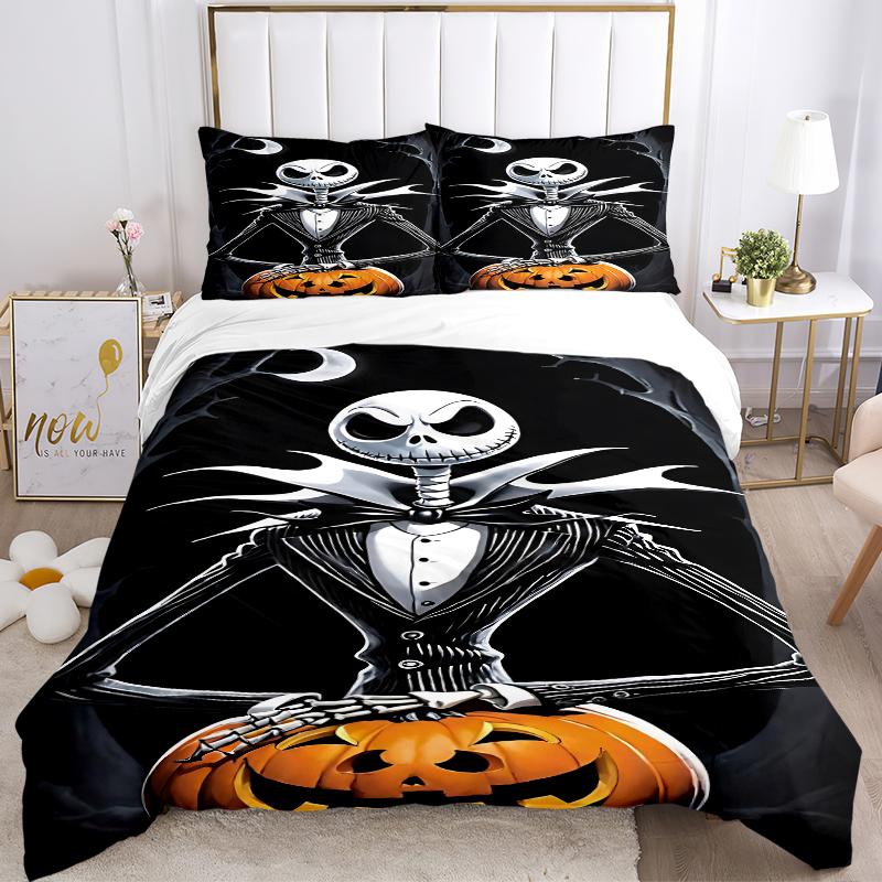3Pcs Nightmare Before Christmas Bedding Sets For All Sizes New 3D Printed Bed Cover Comforter Duvet Cover Pillowcase Bedroom Decoration