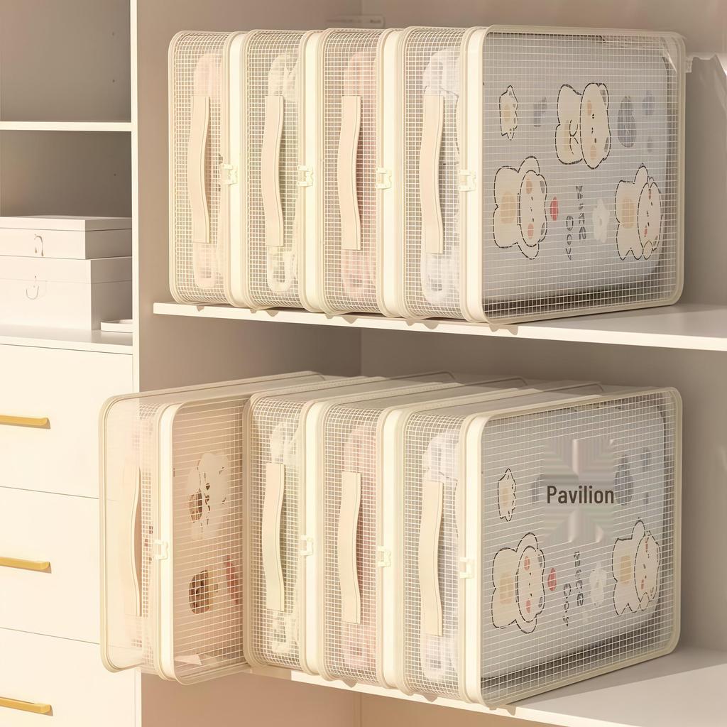 Vierteiliges Extra-dickes Aufbewahrungsbeutel-Set: Staub- und Schimmelbeständiger Organizer für Bettwäsche, Bettbezüge, Steppdecken und Kleidung