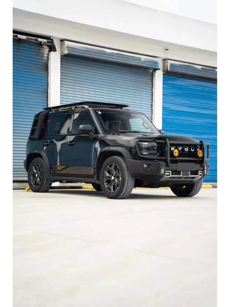 Ladder Compatible with Jetour Traveller in Black and Silver